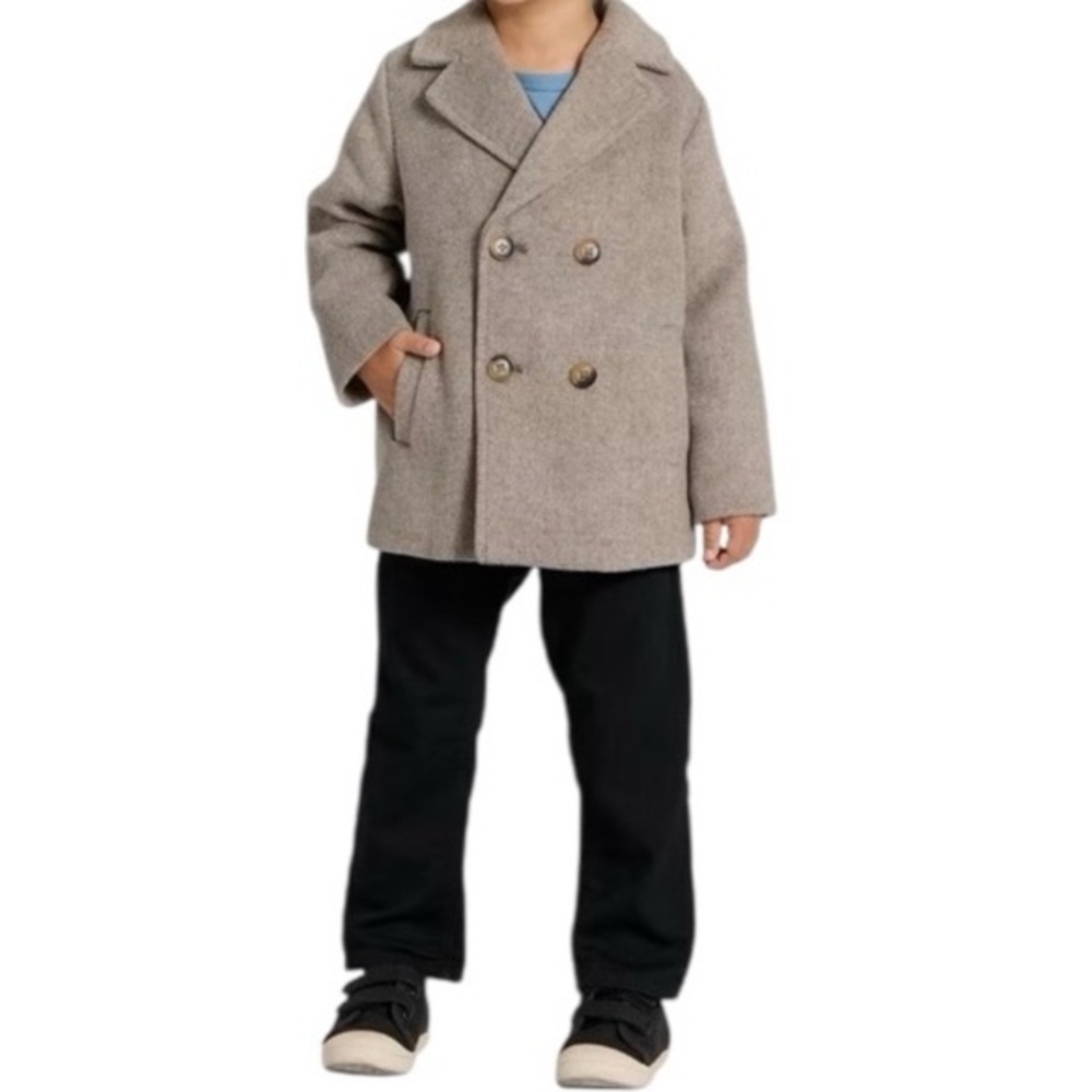 Cat & Jack Kids Tan Pea Coat Size 3T